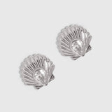 Boutons d'Oreilles Coquillage et Zircon