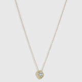 Solitaire Round-Cut Nugget Necklace