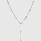 Collier Lariat Zircon Serti Clos
