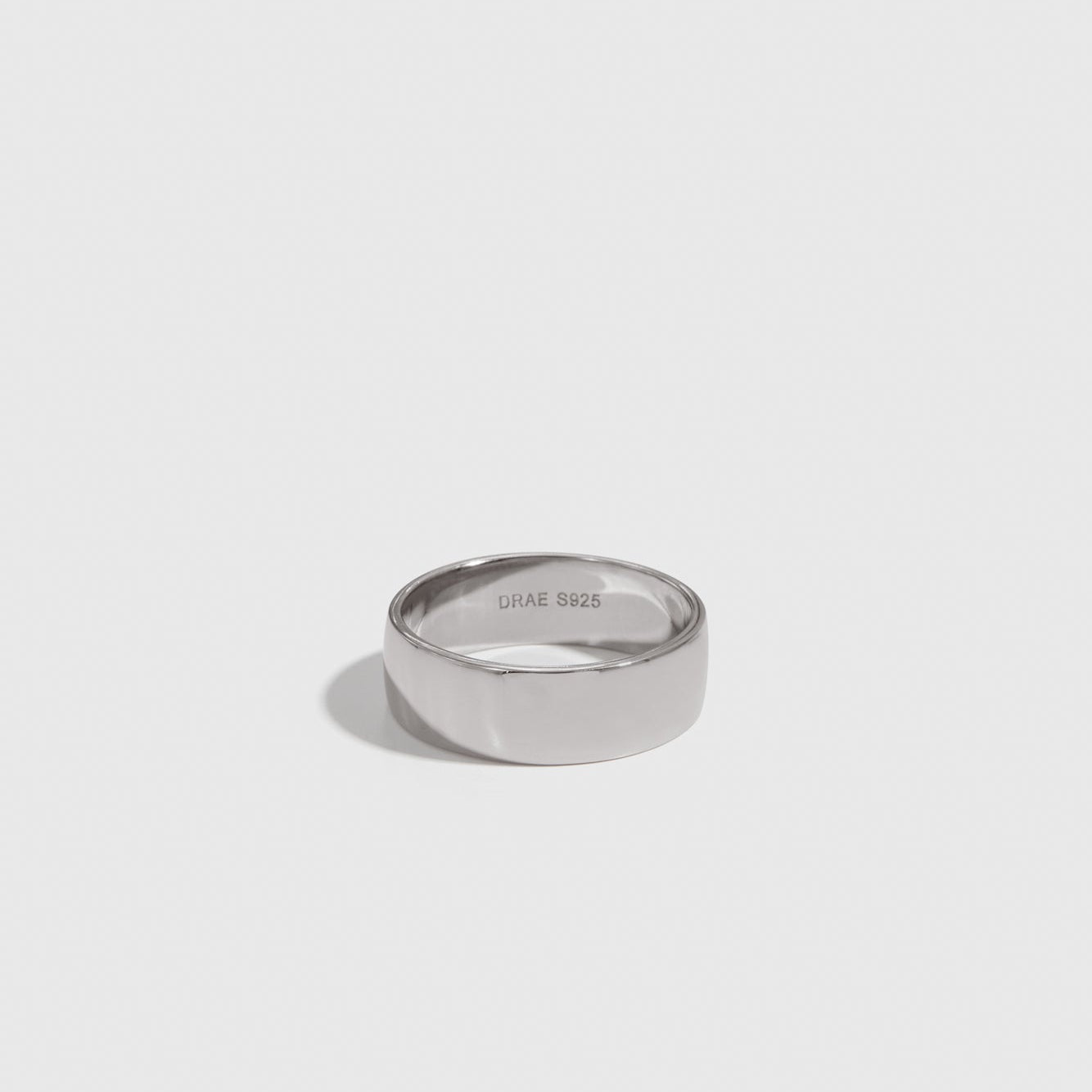 Sterling silver 925 men's basic band, shown on a plain background.