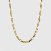 14k gold plated men's Figaro chain necklace, shown on a plain background.