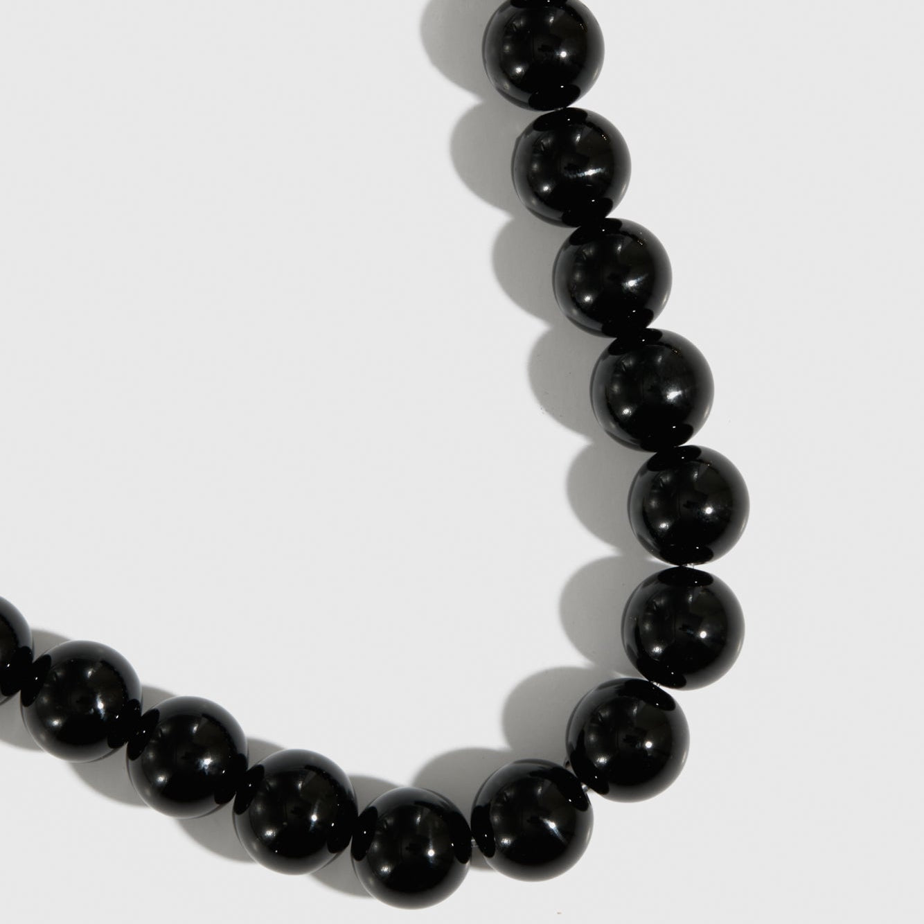 Bracelet Perles Agate Noire Homme