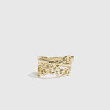 Bague Maillon Marine Empilée