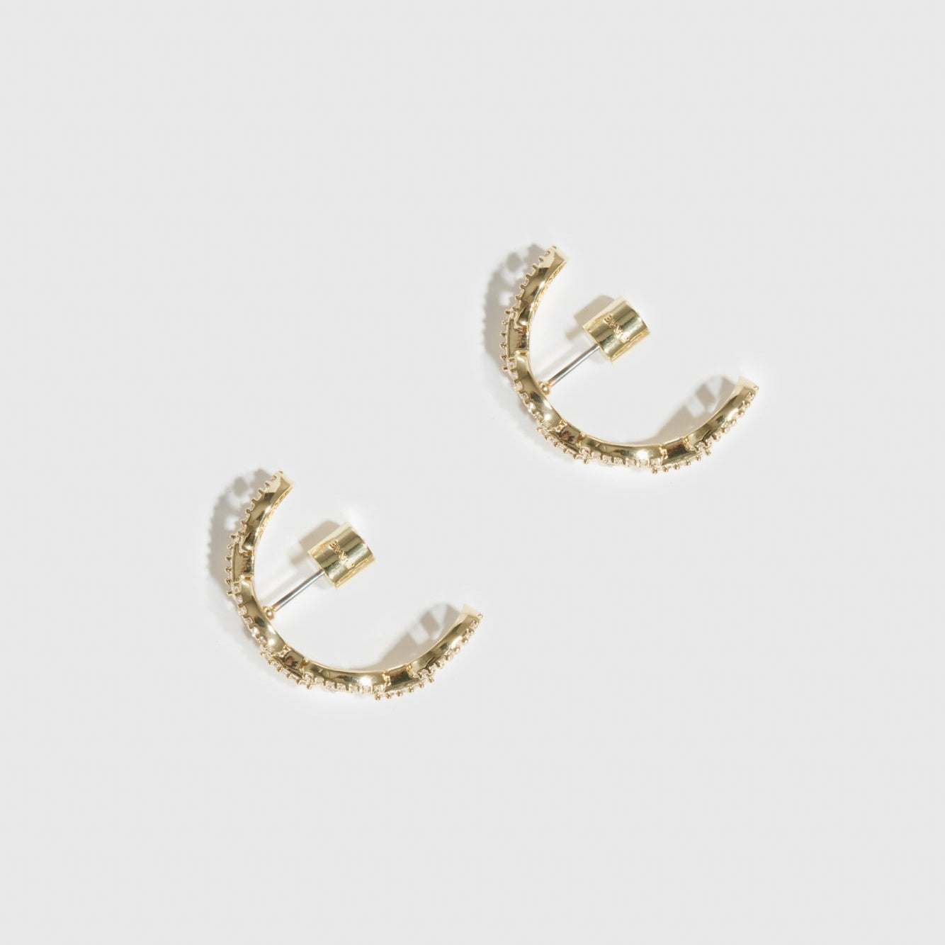 Boucles d'Oreilles Maillon Marine Pavées