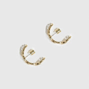Boucles d'Oreilles Maillon Marine Pavées