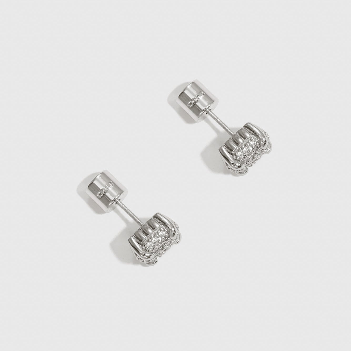 Square Pavé Stud Earrings