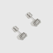 Square Pavé Stud Earrings
