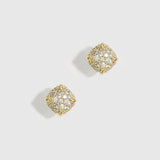 Square Pavé Stud Earrings
