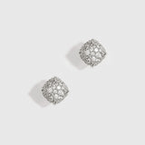 Square Pavé Stud Earrings
