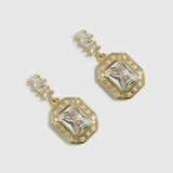 Pendants d'Oreilles Pavés Baguette