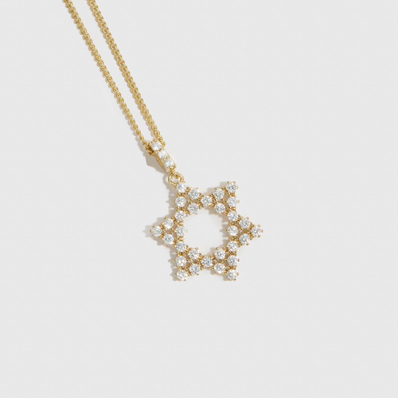 Collier Pendentif Étoile de David Luxueux