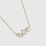 Trio-Cut Dainty Necklace