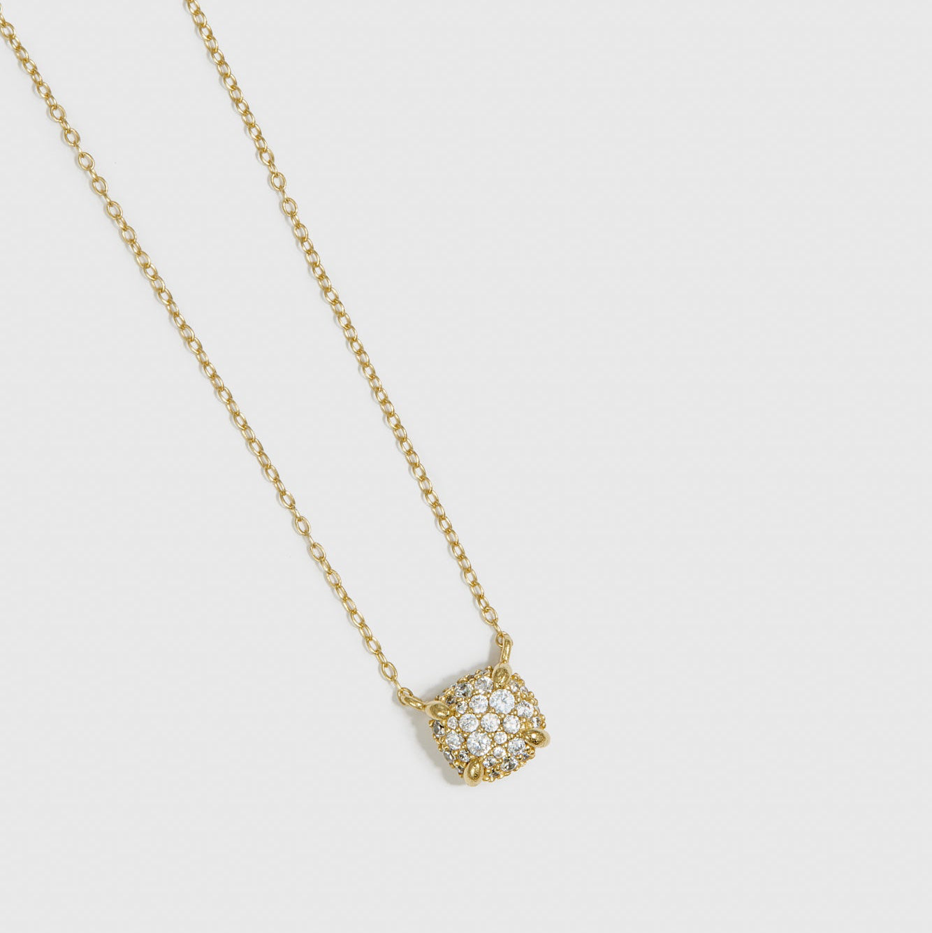 Square Pavé Pendant