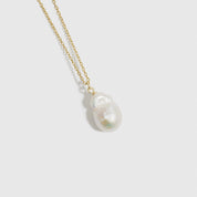 Solitaire Baroque Pearl Necklace