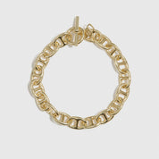 14k gold plated maxi mariner bracelet, shown on a plain background.