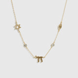 Dainty Star of David & Chai Necklace