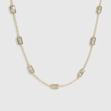 Baguette-Cut Multi Bezel Necklace