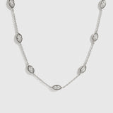 Marquise-Cut Multi Bezel Necklace