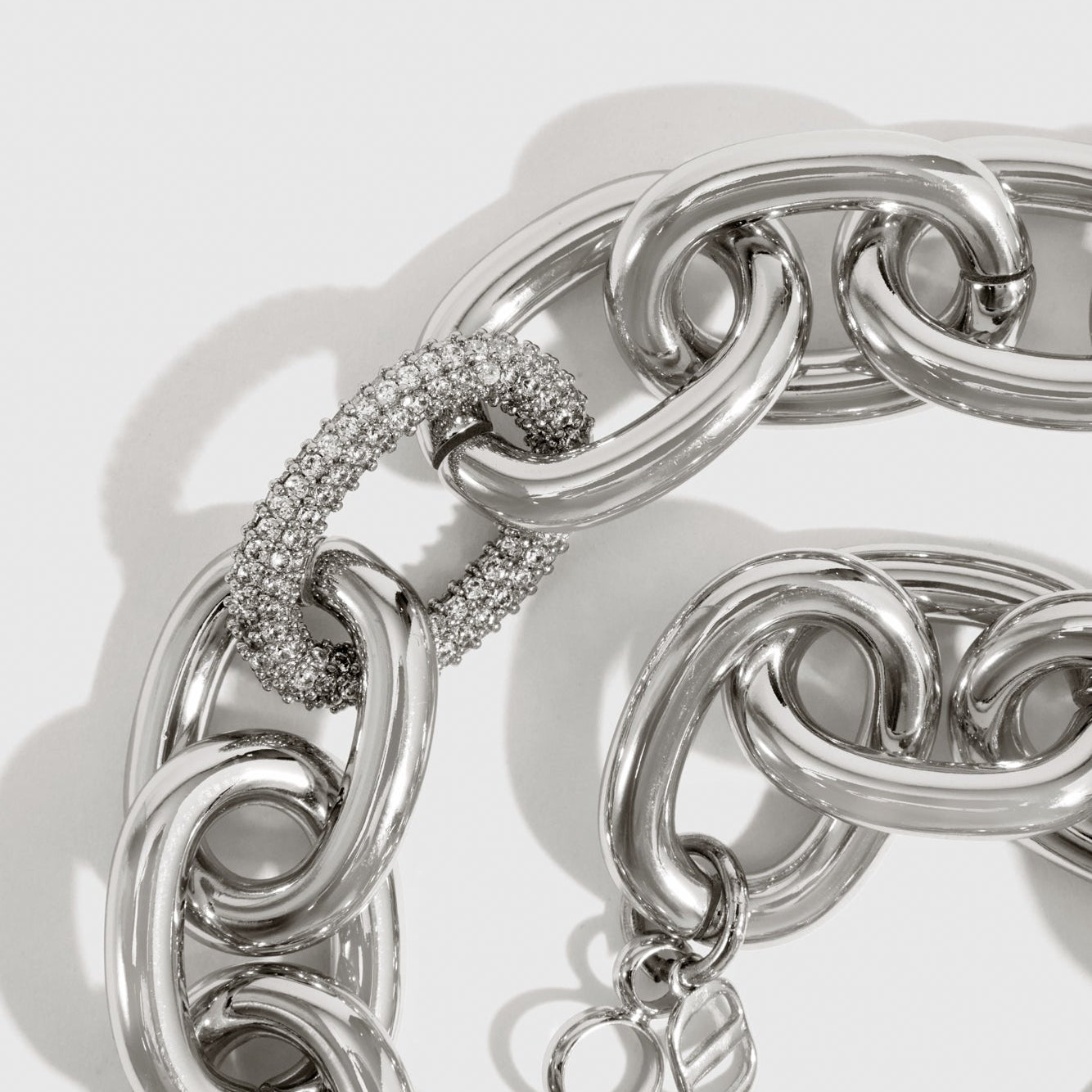 Bracelet Maillon Ovale Pavé
