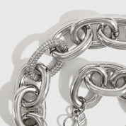 Bracelet Maillon Ovale Pavé