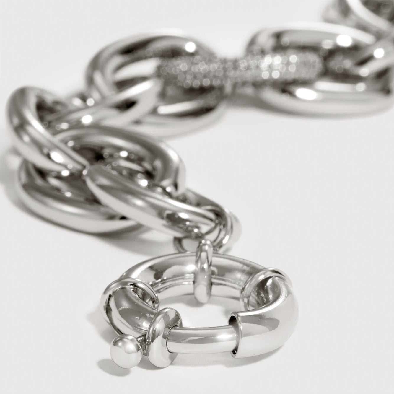 Bracelet Maillon Ovale Pavé