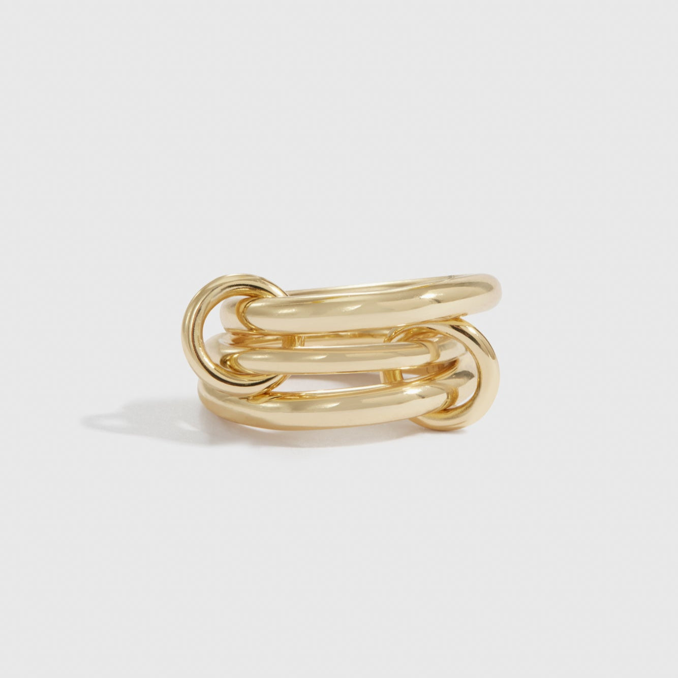 14k gold plated quintuplet bare ring, shown on a plain background.