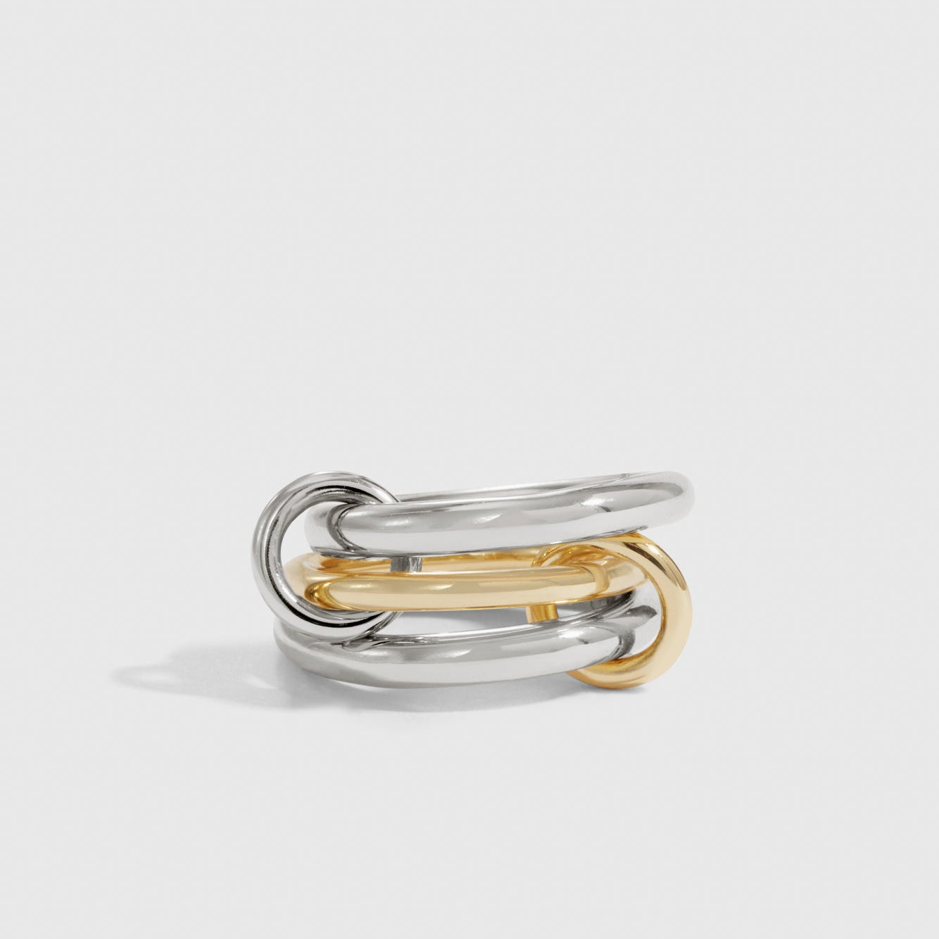 Mixed metal quintuplet bare ring, shown on a plain background.