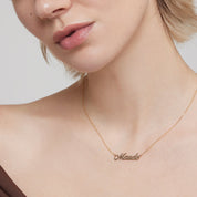 Personalized Cursive Font Nameplate Necklace