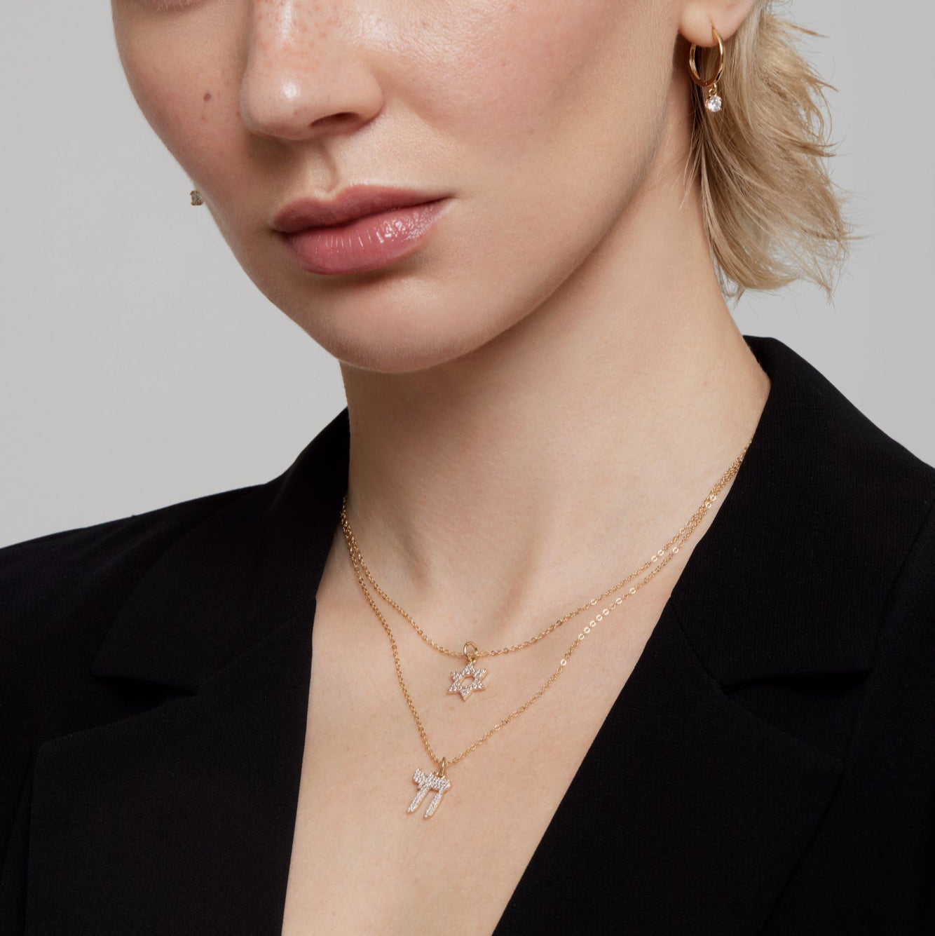 Star of David Pavé Pendant Necklace