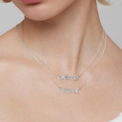 Personalized Cursive Font Nameplate Necklace