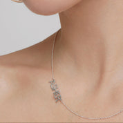 Personalized Block Font Two Nameplates Necklace