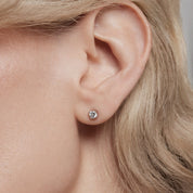 Boutons d'Oreilles Solitaire Diamants Cultivés