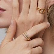 Bague Dôme Délicate Pavé