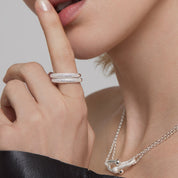 Bague Dôme Délicate Pavé