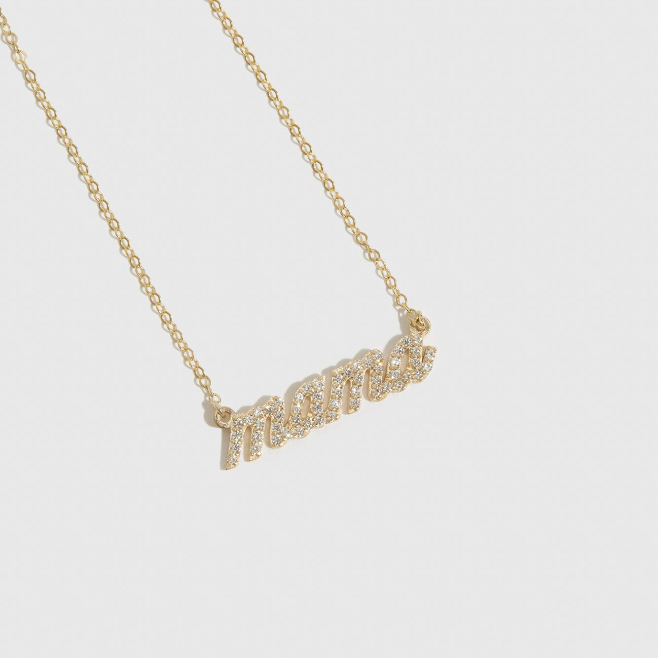 Cursive Font Mama Necklace