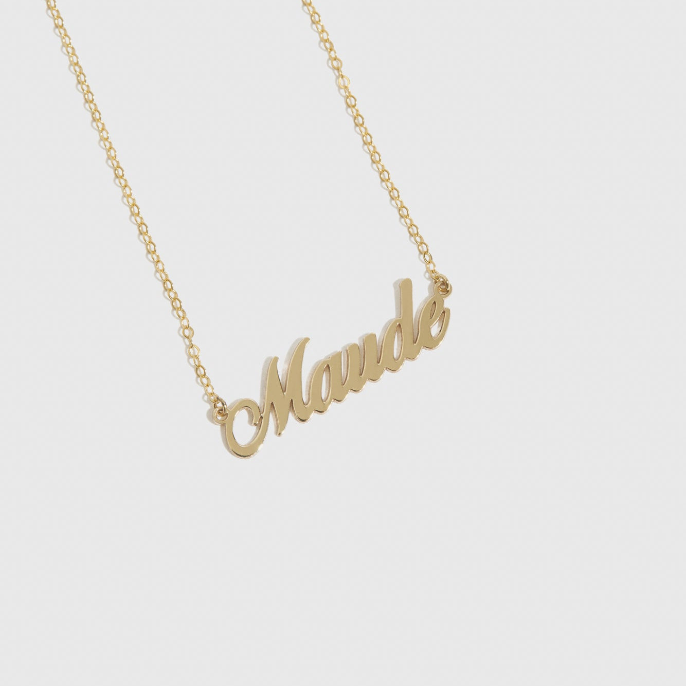 Personalized Cursive Font Nameplate Necklace