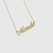 Personalized Cursive Font Nameplate Necklace