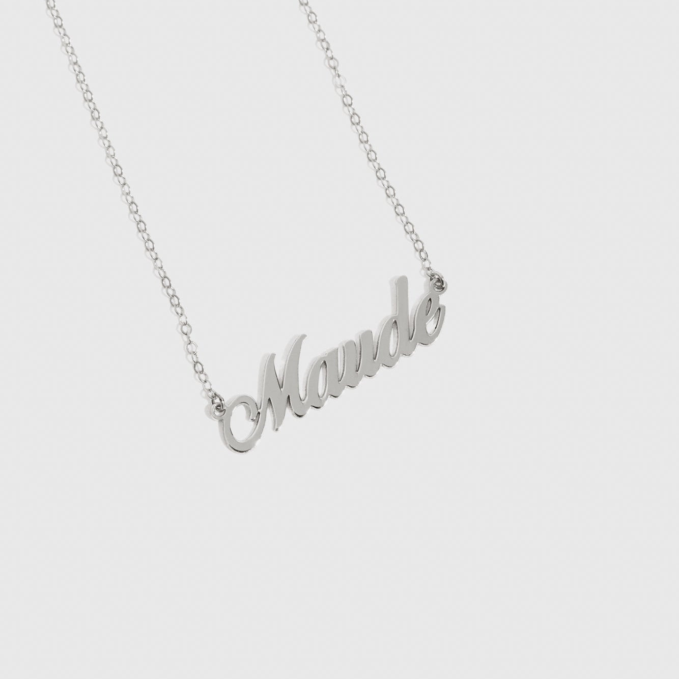Personalized Cursive Font Nameplate Necklace