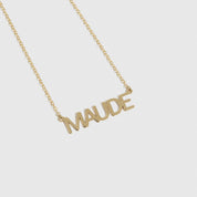 Personalized Block Font Nameplate Necklace