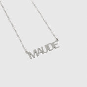 Personalized Block Font Nameplate Necklace
