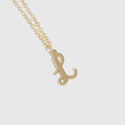 Cursive Font Letter Pendant Necklace