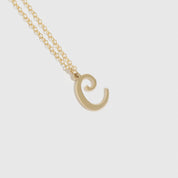 Cursive Font Letter Pendant Necklace