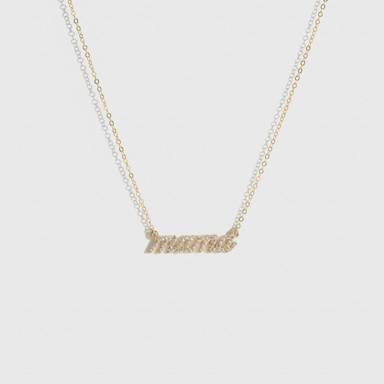 Cursive Font Mama Necklace