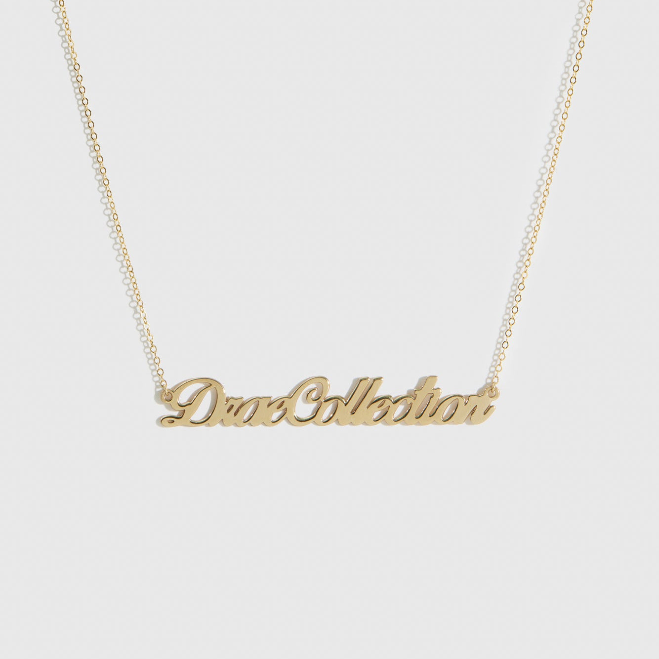 Personalized Cursive Font Nameplate Necklace