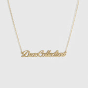 Personalized Cursive Font Nameplate Necklace