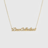 Personalized Cursive Font Nameplate Necklace