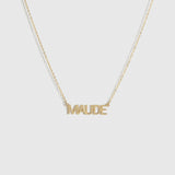 Personalized Block Font Nameplate Necklace