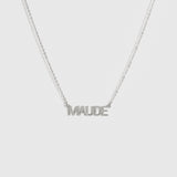 Personalized Block Font Nameplate Necklace