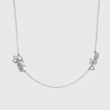 Personalized Cursive Font Two Nameplates Necklace