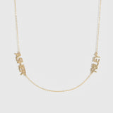 Personalized Block Font Two Nameplates Necklace